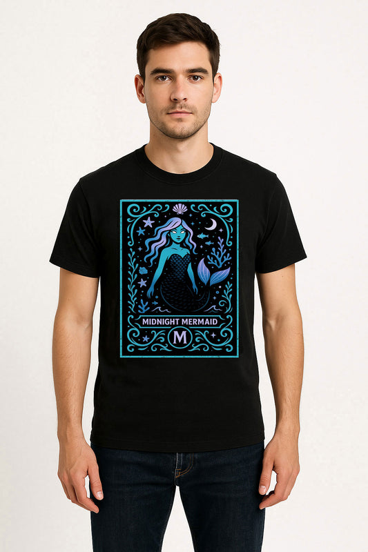 Midnight Mermaid Gothic Ocean Fantasy Dark Alternative Unisex T-Shirt