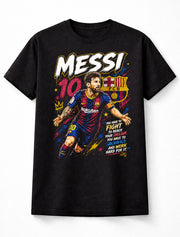 Messi 10 Barcelona Style Soccer Football Fan Graphic Tee Unisex Adults & Kids T-Shirt