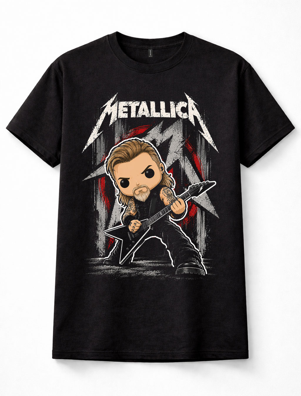 Metallica James Hetfield Chibi Cartoon Heavy Metal Unisex T-Shirt