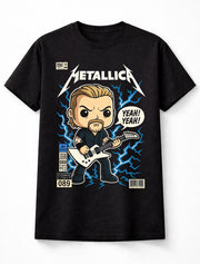 James Hetfield Metallica Guitar Lightning Heavy Metal Rock Unisex T-Shirt