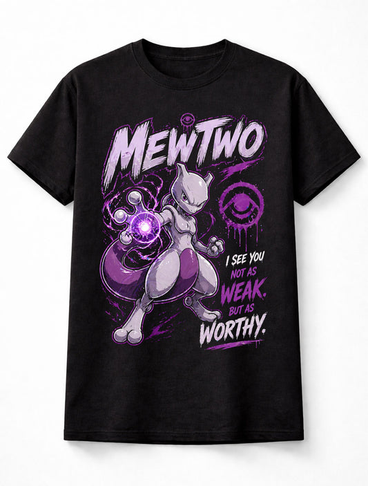 Pokemon Mewtwo Graphic Tee Psychic Legendary Anime Gaming Unisex T-Shirt