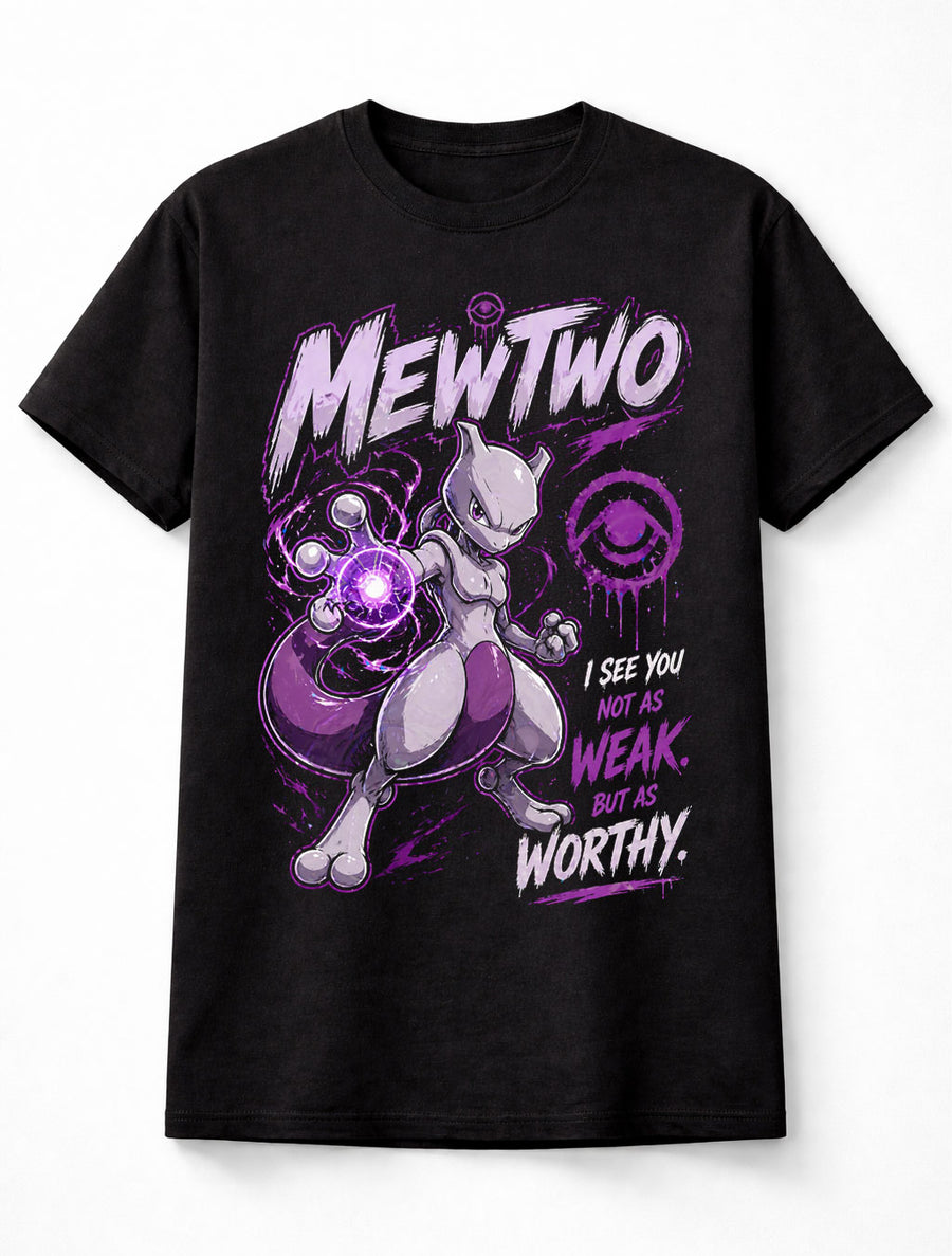 Pokemon Mewtwo Graphic Tee Psychic Legendary Anime Gaming Unisex T-Shirt