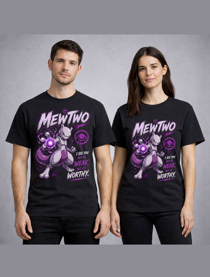 Pokemon Mewtwo Graphic Tee Psychic Legendary Anime Gaming Unisex T-Shirt