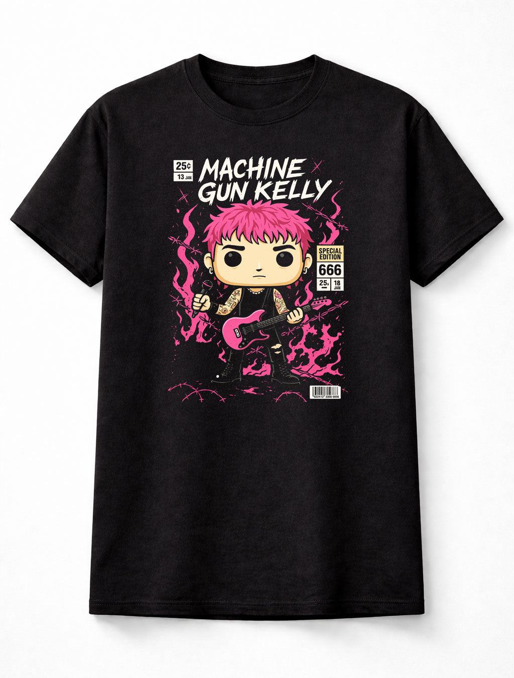 Machine Gun Kelly Pink Guitar Pop Punk Special Edition 666 Adults & Kids Unisex T-Shirt