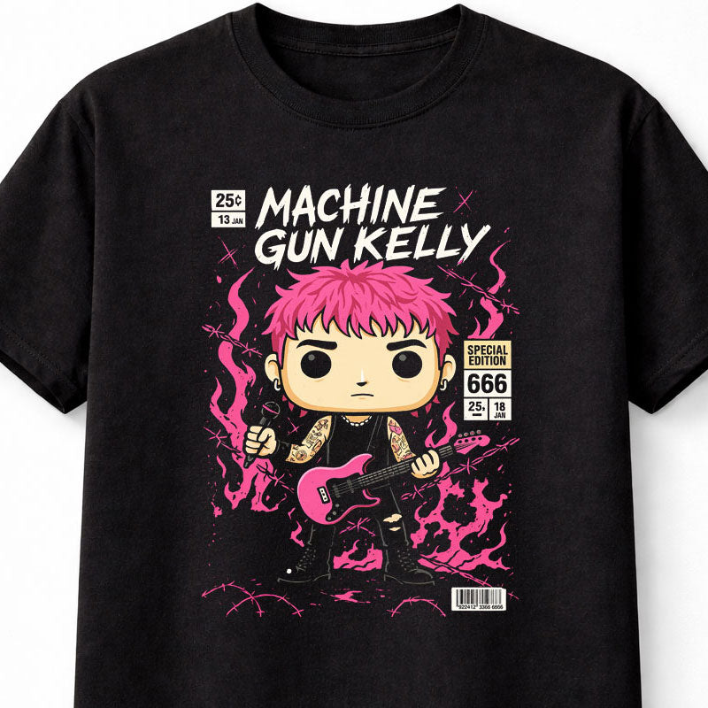 Machine Gun Kelly Pink Guitar Pop Punk Special Edition 666 Adults & Kids Unisex T-Shirt