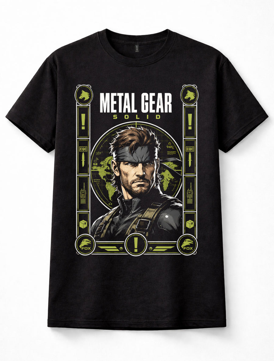 Metal Gear Solid Solid Snake Tactical Stealth Retro Gaming Unisex T-Shirt
