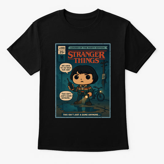 Stranger Things Mike Wheeler Leader of the Party Retro Comic Cover Unisex T-Shirt