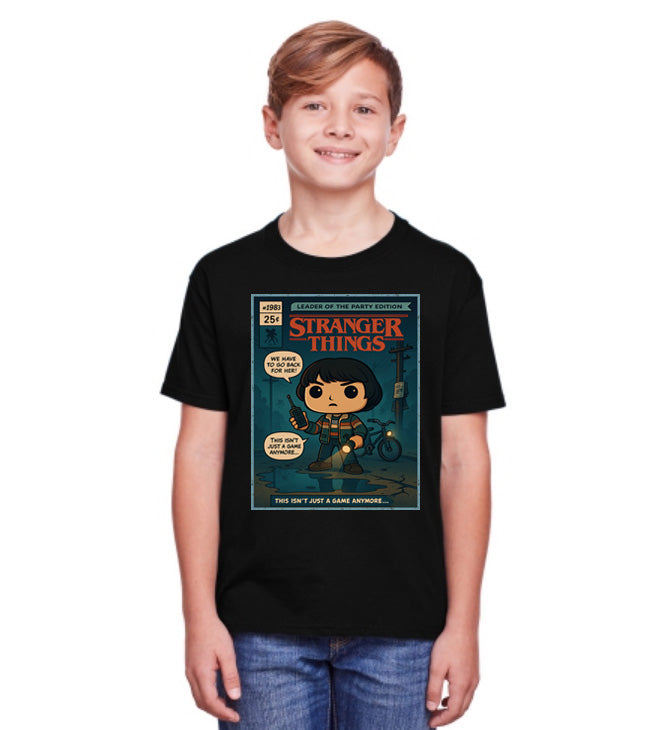 Stranger Things Mike Wheeler Leader of the Party Retro Comic Cover Unisex T-Shirt