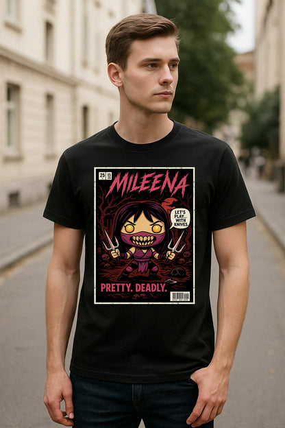 Mortal Kombat Mileena “Pretty. Deadly.” Unisex T-Shirt – Sai-Wielding Assassin Fighter Tee