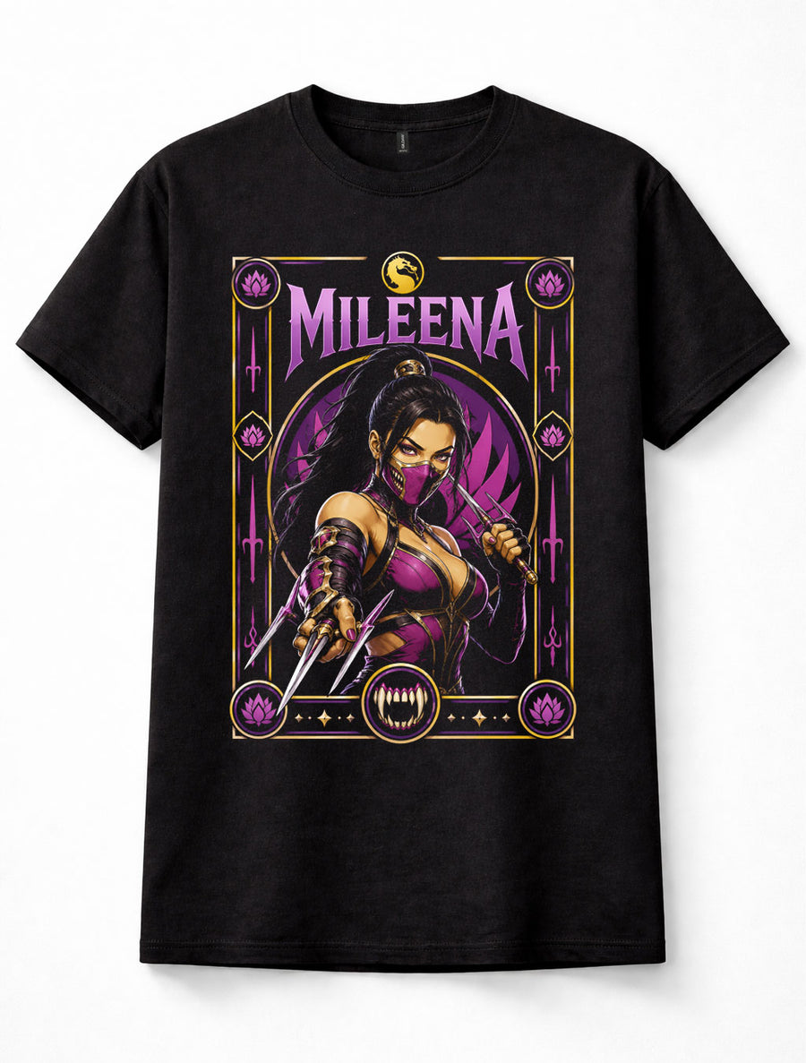 Mortal Kombat Mileena MK Gaming Ninja Fighter Retro Black Unisex T-Shirt