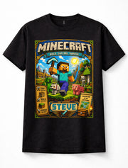 Minecraft Steve Creeper Diamond Pickaxe Gaming Unisex T-Shirt