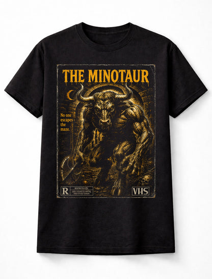 Minotaur VHS Horror Greek Mythology Monster Black Unisex T-Shirt