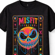 Misfit Forever Nightmare Before Christmas Neon Skull Colorful Gothic Alternative Punk Unisex T-Shirt