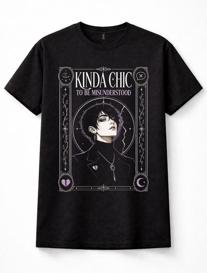 Kinda Chic Misunderstood Gothic Broken Heart Dark Goth Woman Unisex T-Shirt