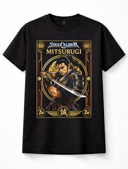 Soul Calibur Mitsurugi Samurai Katana Fighting Game Black Unisex T-Shirt
