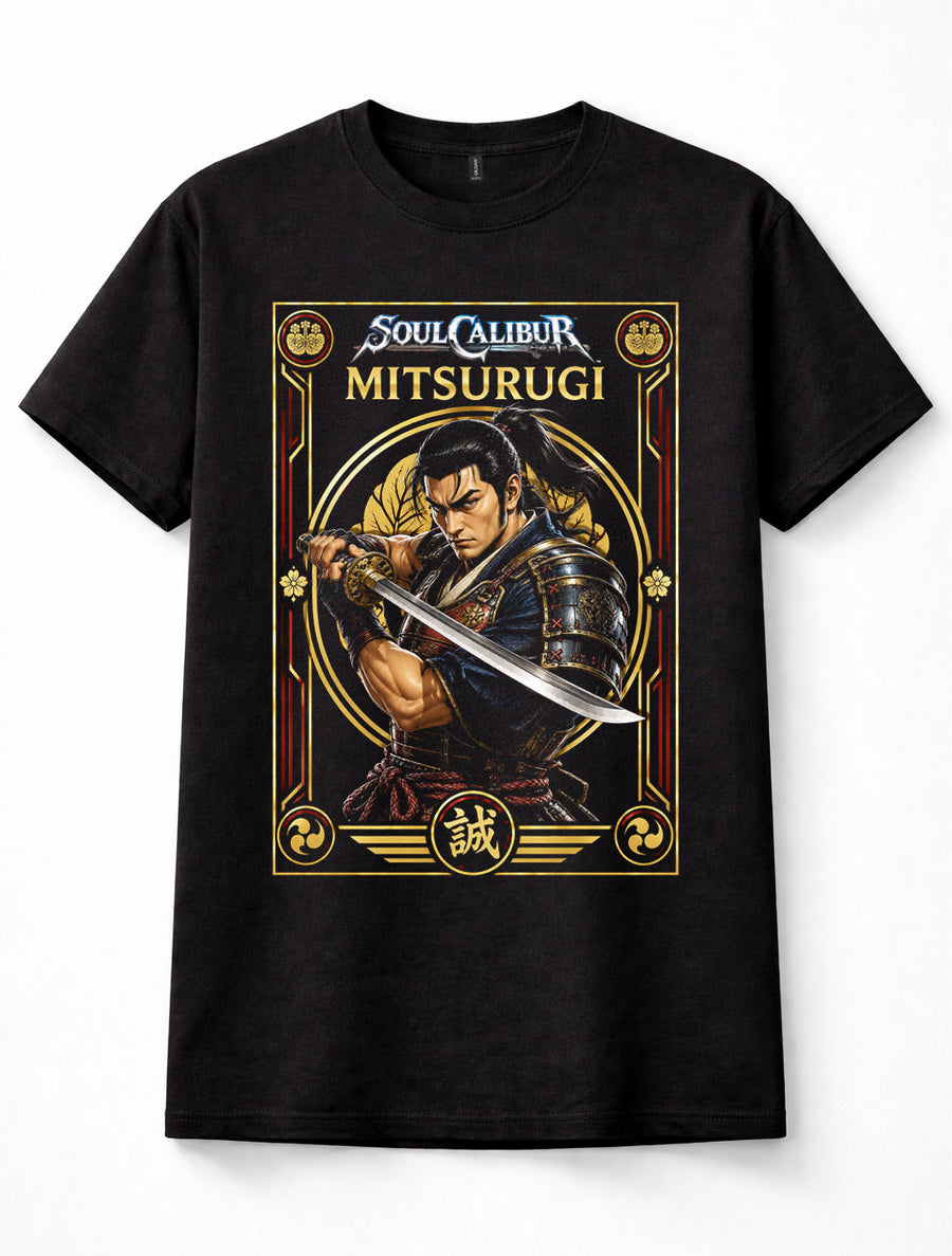Soul Calibur Mitsurugi Samurai Katana Fighting Game Black Unisex T-Shirt