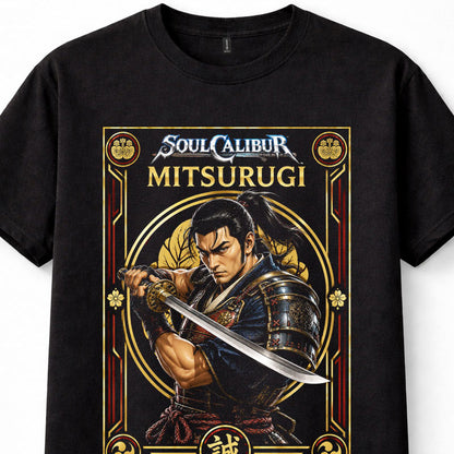 Soul Calibur Mitsurugi Samurai Katana Fighting Game Black Unisex T-Shirt