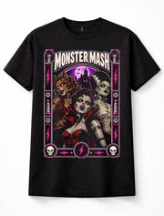 Monster Mash Classic Horror Monsters Vampire Werewolf Frankenstein Unisex T-Shirt