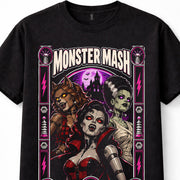 Monster Mash Classic Horror Monsters Vampire Werewolf Frankenstein Unisex T-Shirt