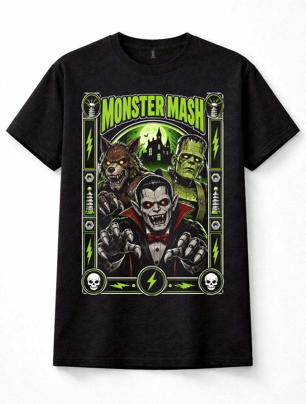 Monster Mash Female Monsters Vampire Werewolf Halloween Gothic Unisex T-Shirt