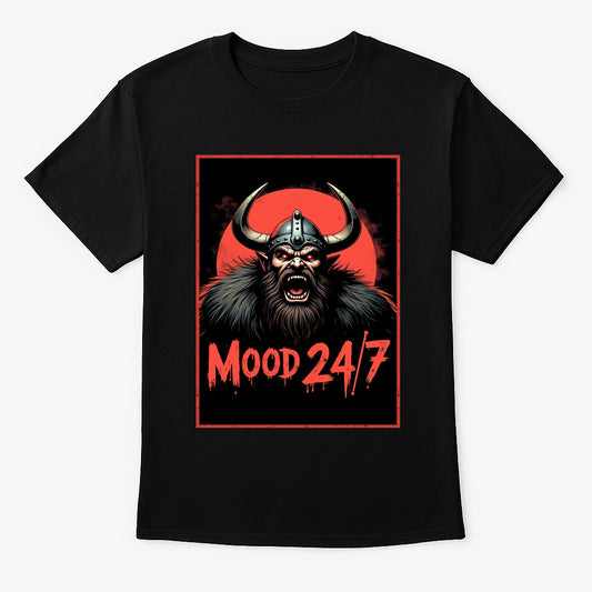 Mood 24/7 Unisex Viking Rage T-Shirt – Bold Berserker Warrior Aggressive Humor Graphic Tee
