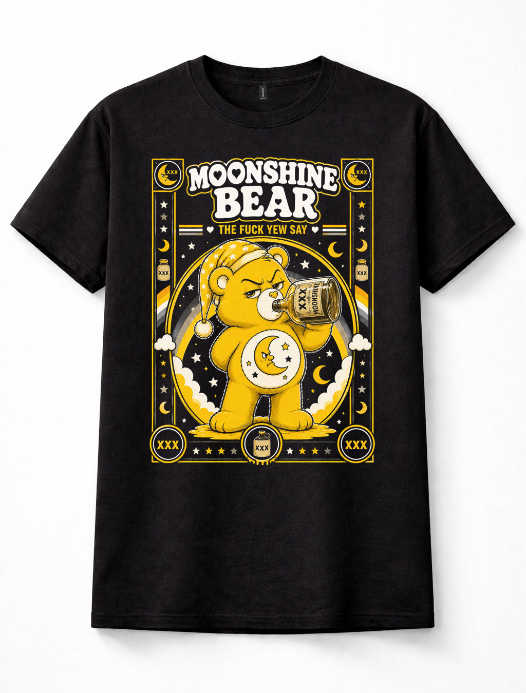 Moonshine Bear Care Bears Funny Adult Drinking Unisex T-Shirt