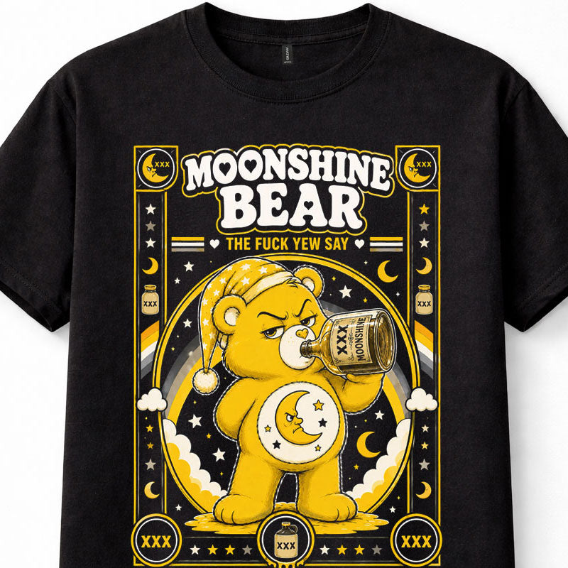 Moonshine Bear Care Bears Funny Adult Drinking Unisex T-Shirt