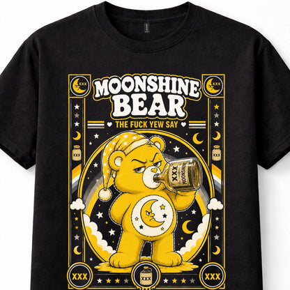 Moonshine Bear Care Bears Funny Adult Drinking Unisex T-Shirt