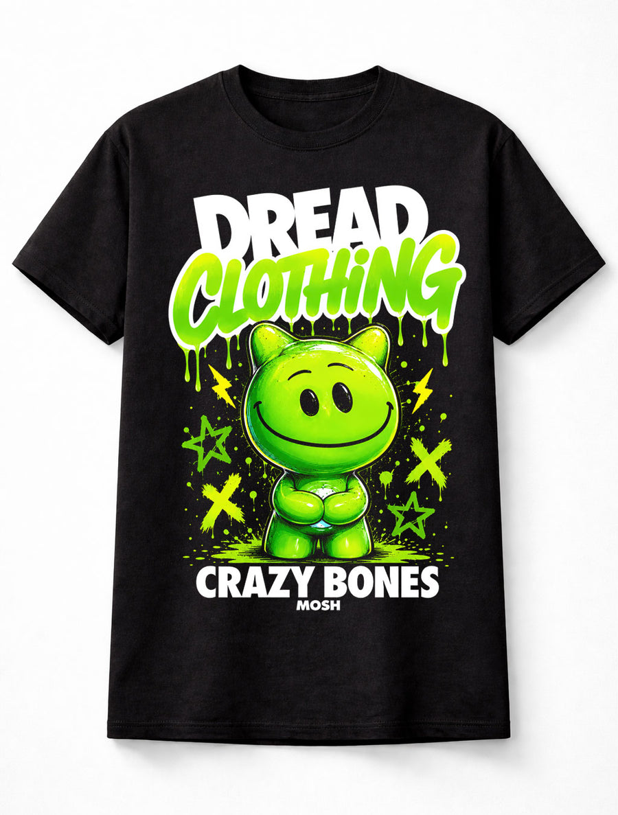Crazy Bones Mosh Smiley Character Graphic Collectible Retro Unisex T-Shirt