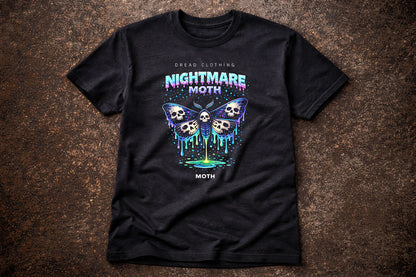 Nightmare Moth Unisex Toxic Gothic Skull Graphic T-Shirt Dark Horror Art Tee