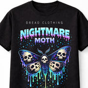 Nightmare Moth Skull Gothic Horror Insect Graphic Unisex T Shirt