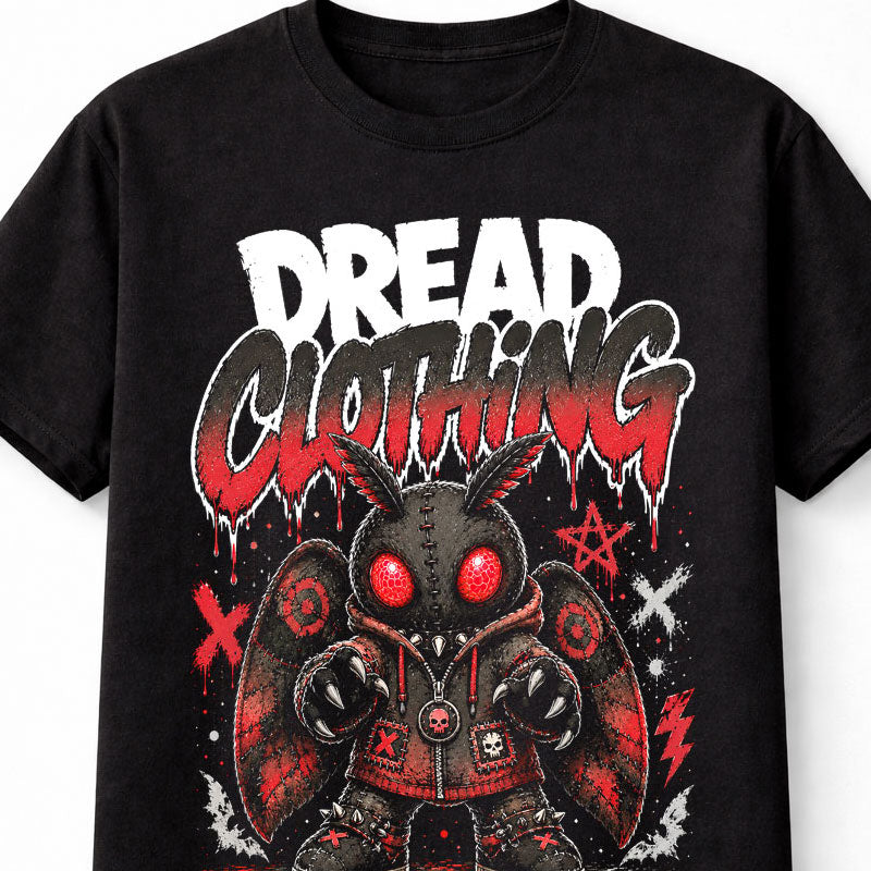 Mothman Cryptid Horror Gothic Monster Red Eyes Unisex T-Shirt