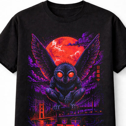 Mothman Point Pleasant Cryptid Horror Gothic Anime Unisex T-Shirt