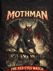 Mothman Red Eyes Cryptid Horror Creature Unisex T-Shirt