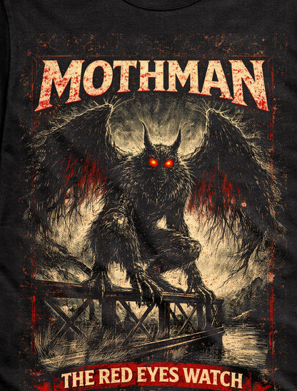 Mothman Red Eyes Cryptid Horror Creature Unisex T-Shirt