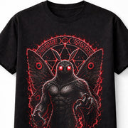 Mothman Cryptid Horror Occult Gothic Monster Black Unisex T-Shirt