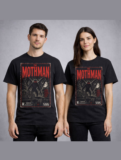 The Mothman Cryptid Monster Vintage Horror VHS Unisex T-Shirt