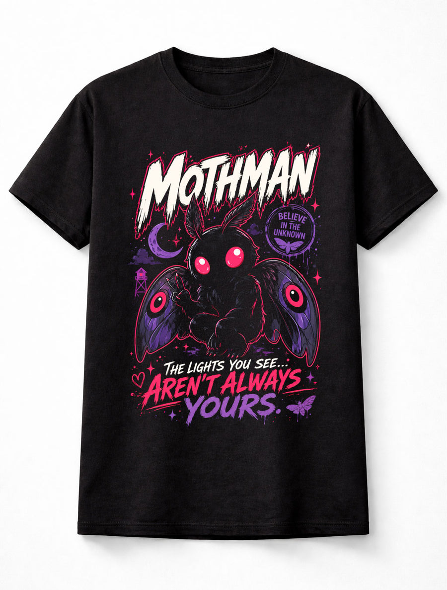 Mothman Cryptid Horror Creature Gothic Paranormal Graphic Unisex T-Shirt