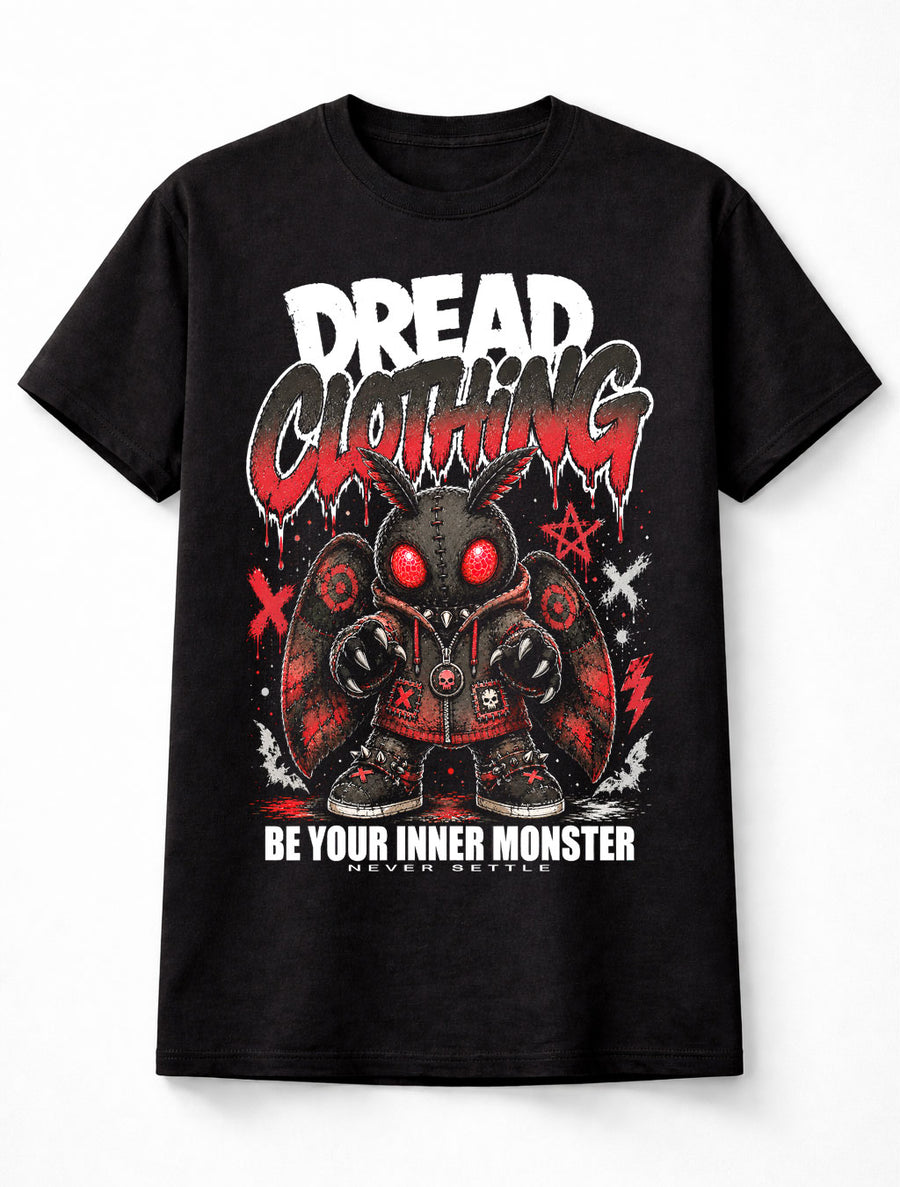 Mothman Cryptid Horror Gothic Monster Red Eyes Unisex T-Shirt