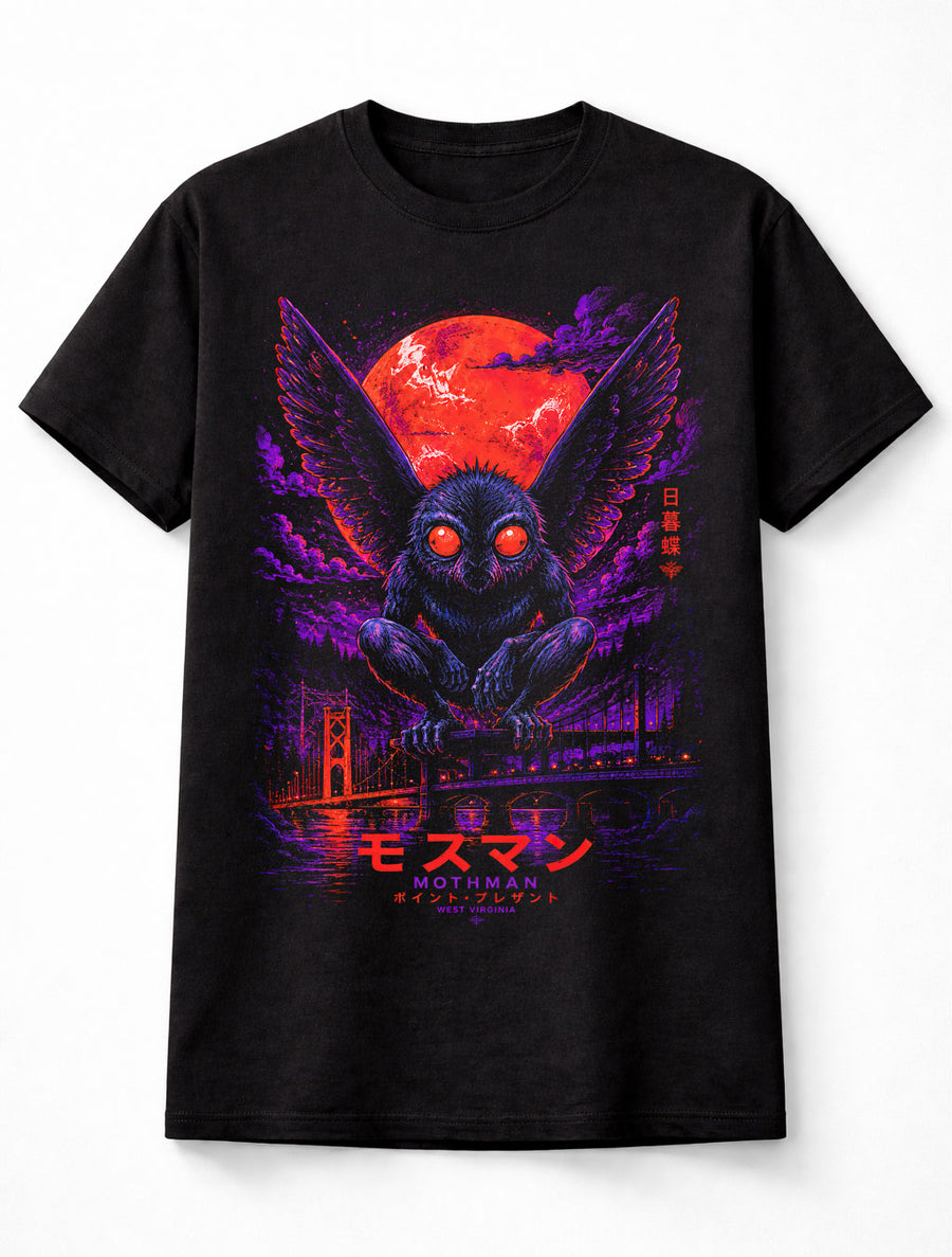 Mothman Point Pleasant Cryptid Horror Gothic Anime Unisex T-Shirt