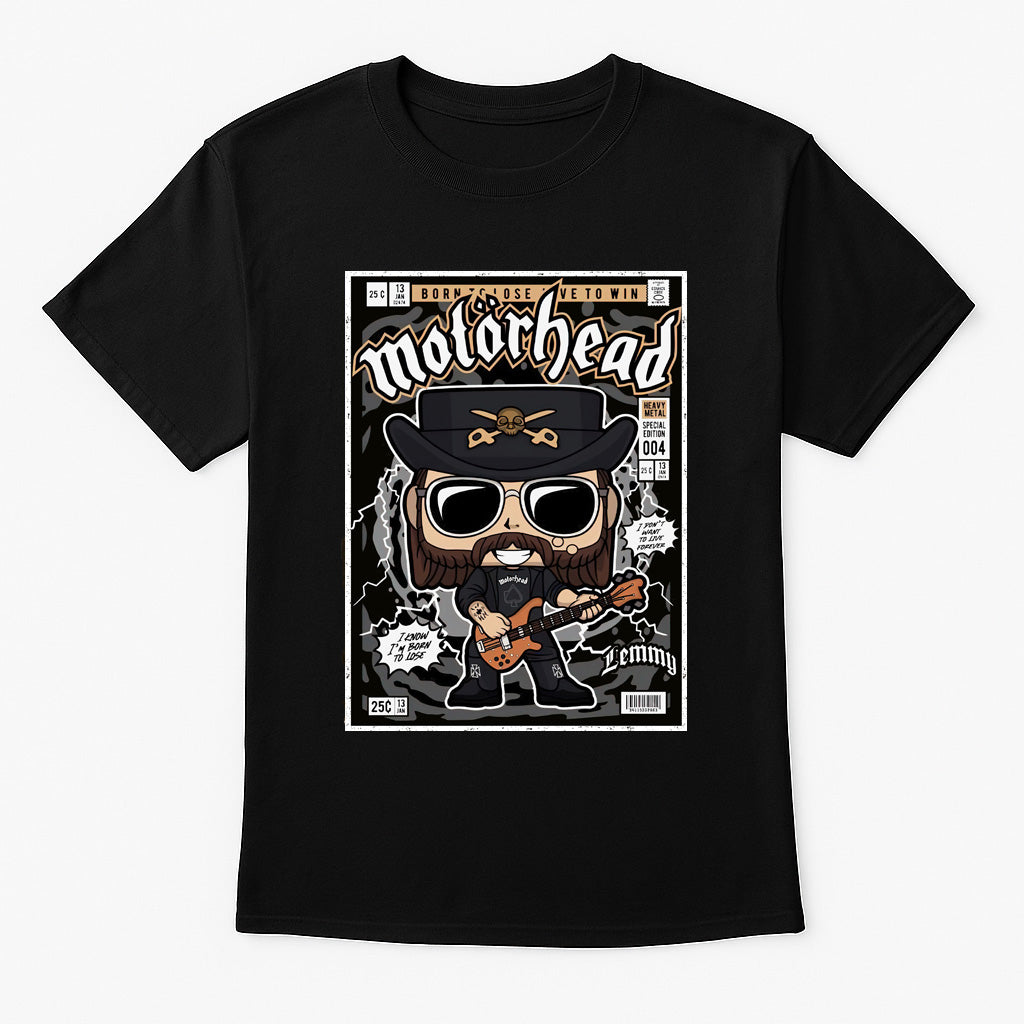 Motörhead “Lemmy Edition” Unisex T-Shirt – Heavy Metal Band Comic Style Graphic Tee
