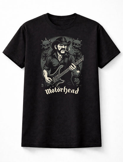 Motörhead Lemmy Kilmister Skull Crossbones Heavy Metal Graphic Adults & Kids Unisex T-Shirt
