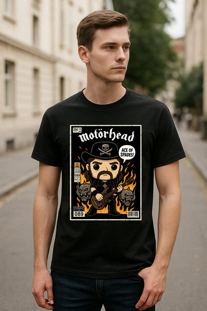 Motörhead “Ace of Spades” Unisex T-Shirt – Heavy Metal Band Comic Edition Collectible Tee