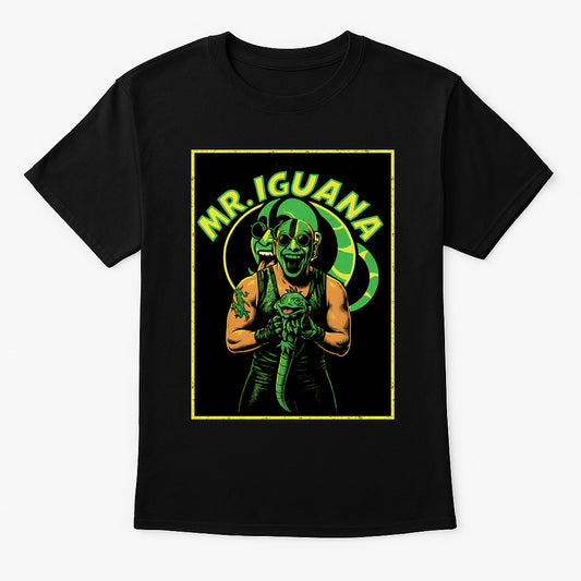 Mr. Iguana “Neon Madness” Retro Wrestling Unisex T-Shirt — Lucha Libre Style