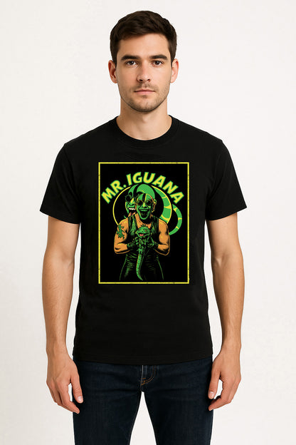 Mr. Iguana “Neon Madness” Retro Wrestling Unisex T-Shirt — Lucha Libre Style