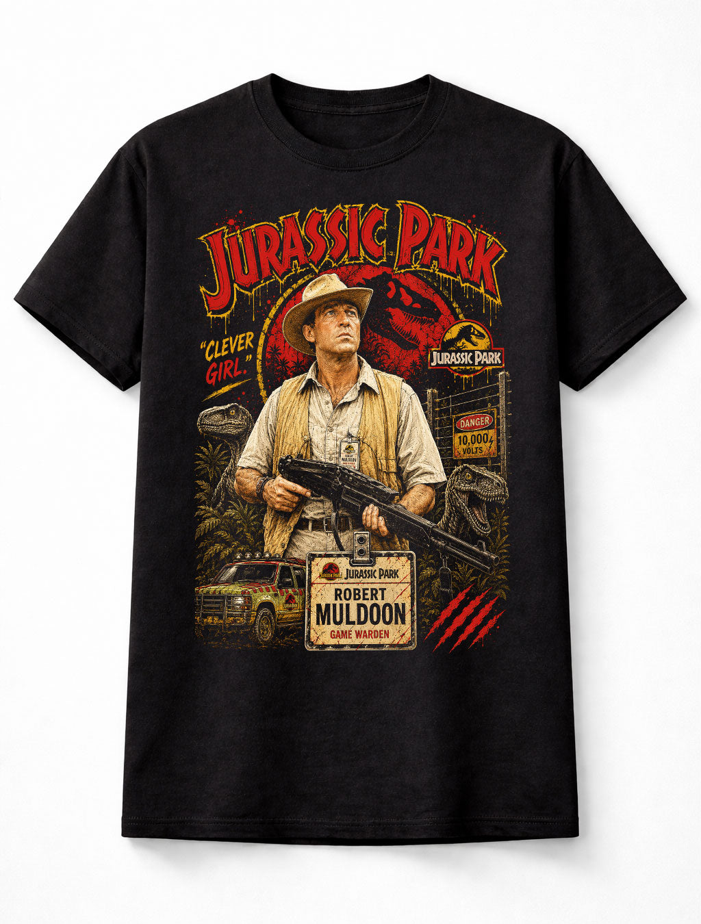 Jurassic Park Robert Muldoon Game Warden Dinosaur Movie Unisex T-Shirt