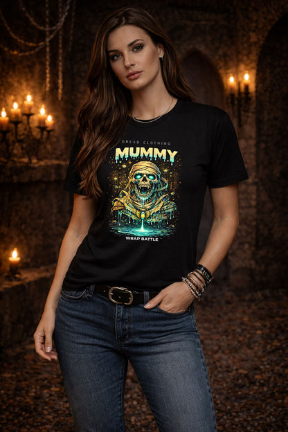 Mummy Skull Unisex Toxic Gothic Horror Graphic T-Shirt Ancient Curse Dark Tee