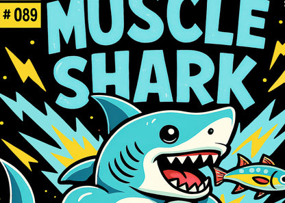 Muscle Shark Gym T Shirt Funny Shark Weightlifting Cartoon Fitness Unisex Tee