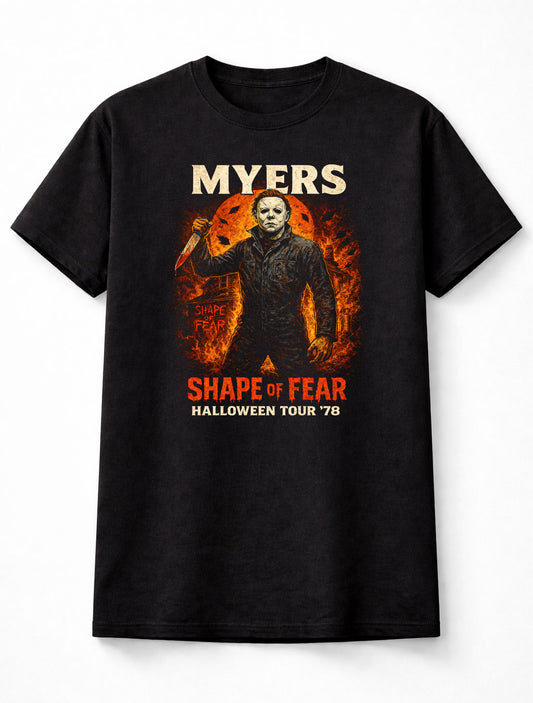 Michael Myers Shape of Fear Halloween Tour 78 Horror Movie Adults Unisex T-Shirt