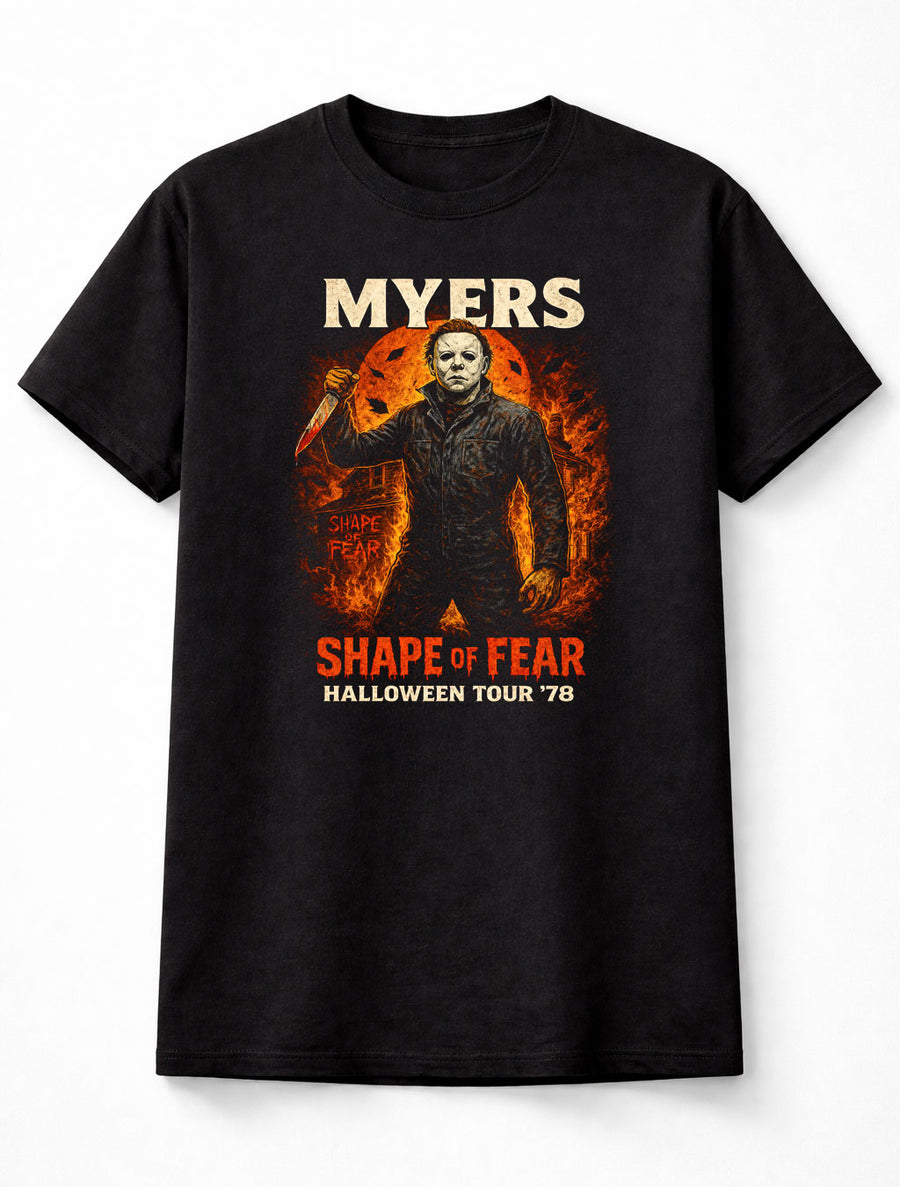 Michael Myers Shape of Fear Halloween Tour 78 Horror Movie Adults Unisex T-Shirt